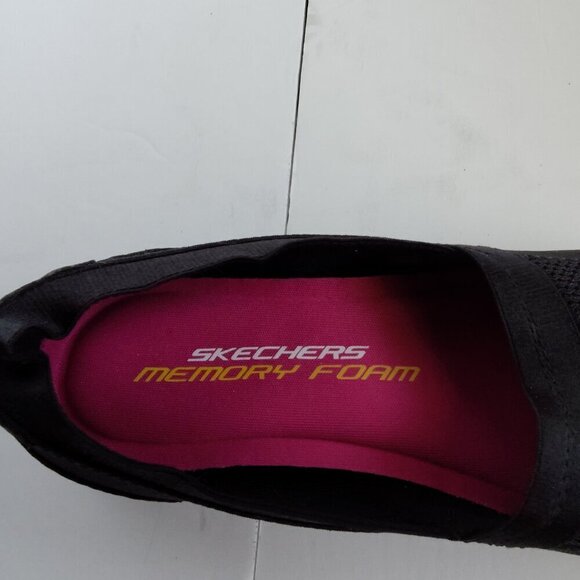 Ladies SZ 6-1/2 Sketchers Black Flex Slip-On Shoe - Picture 6 of 6